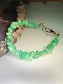 Irregular green natural stone gravel bracelet with adjustable lobster clasp - Emerald Green