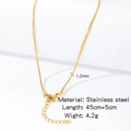 1.2mm gold stainless steel chain necklace with lobster clasp 45cm plus 5cm extender - HC0052G-Round Snake Embossed Chain