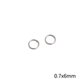 Silver stainless steel open jump rings 0.7x6mm for DIY jewelry making and crafts - Jump Ring 0.7x6mm Steel Color (approx. 41 pcs/Pack)