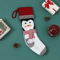 Calza natalizia in maglia con simpatico design a pinguino per decorazioni festive - Pinguino