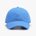 Minimalist cotton baseball cap in bright royal blue with adjustable soft top - Adjustable / Medium Blue