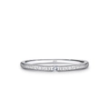 Anello in argento sterling S925 con trama incrociata e zircone centrale quadrato - US 5 / Argento