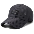Dark grey breathable mesh baseball cap with Fashion China Sport patch for outdoor sports - Adjustable / Dark Gray