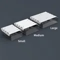 Set of 3 adhesive under-desk drawers in translucent black, sizes S, M, and L - Transparent Black / Flat / Set of 3