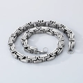 Silver stainless steel king chain necklace for men with a secure lobster clasp - 15mm / Necklace 60cm / Steel