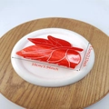 Red leaf-shaped acetate hair claw clip with elegant marble pattern, 10cm size - 10cm / Orange