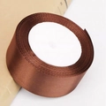 4cm dark brown satin ribbon roll for DIY gift wrapping and wedding decorations - Chestnut Brown (31#)