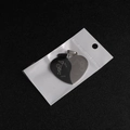 Couples heart jigsaw pendant necklaces in black and white with LOVE YOU engraving - Love You Engraving / Black & Silver Lovers (Pendants Only)