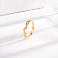 Elegant gold knot ring in minimalist style crafted from polished titanium steel - US 5 / Endless Knot Gold