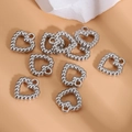 Pendentifs cœur argenté style Y2K pour création de bijoux DIY colliers faits main - Petit Cœur Rond