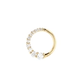 Dettaglio di un anello in argento S925 dorato con pietre CZ brillanti per naso o orecchio - Oro Singolo-#4 (Zirconia Graduata)