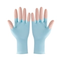 Guantes de látex duraderos azul y rosa para limpieza con textura antideslizante hogar - M (55-70kg) / Azul Claro / Material Engrosado