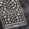 Selbstklebende Nagelsticker mit weißen Blumenmustern und Spitzen-Designs - TS-441 Einfache Blume - Flach