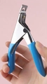 Tagliaunghie a U blu per unghie finte con testina in metallo e impugnatura - Tagliaunghie 9 (Blu Chiaro)