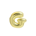 3D balloon style 18k gold plated letter G pendant with glossy metallic finish - Gold Letter G (Pendant Only, Without Chain)