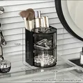 Organizzatore rotante nero per spugnette trucco con cassetti trasparenti multi-strato - 2 Livelli / Nero di Lusso