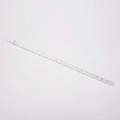 Reusable transparent spiral Tritan straw with anti-drop buckle on white background - Clear