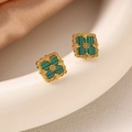 000658 Green Earrings