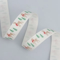 Creamy white Christmas ribbon with festive reindeer and green tree print pattern - 2-Christmas Reindeer Style (1.5cm*10 Yards)