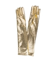 50 cm lange goldene Opernhandschuhe aus glänzendem Lackleder für Cosplay-Kostüme - Einheitsgröße / Gold (43cm)