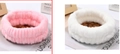 Polsini in peluche rosa e bianco per lavare il viso, set in morbido pile corallo - Set da 2 pezzi / Combo rosa e bianco
