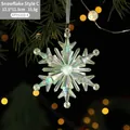 Iridescent acrylic snowflake ornament for Christmas tree decor, size 12.5x11.5cm - Snowflake D