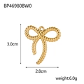 Bow pendant measurements: 3.0cm height, 2.8cm width, 6.0g weight gold plated bow - BP46980BW0-Gold Textured Bowknot (2.8x3.0cm)