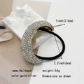 Sparkling rhinestone ponytail holder hairband in silver finish for a stylish look - Bent Corner / Bent Corner Gold