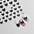 Pegatinas adhesivas para uñas de corazones negros con diseño ultrafino para nail art - Estilo Corazón Negro (to 452)