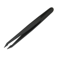 Precision black nylon tweezers with curved tip for DIY diamond painting and nail art - Straight Tip / Black