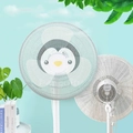 Polyester electric fan safety cover with cute penguin print and elastic back design - Penguin / 18 Inch (45cm)
