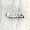 Silver alloy hair clip featuring a geometric zigzag crinkle design with a polished finish - 16# Silver (Vertical Wavy)