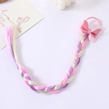 Extension di capelli intrecciati colorati per bambini con elastico farfalla glitterata. - 3# Farfalla Rosa