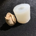Transparante siliconen mal voor rozenknop met beige kunsthars bloem voor DIY - Stijl 1 / Transparant