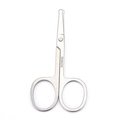Professional round-tip stainless steel grooming scissors for nose hair and eyebrow trimming - Round Tip Nose Hair Scissors / Silver/Stainless Steel