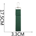 Dark green woven ribbon charm with silver metal lobster clasp showing 17.5cm length - Large / Dark Green