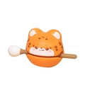 Figura decorativa de tigre naranja creativa para escritorio con mazo para decoración - 2598-E Leopardo