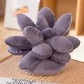 Deep purple succulent plant plush pillow with soft layered leaf petals for home decor - 25cm / Deep purple