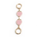 Pink strawberry enamel chain extender with golden spring buckles for handbags - Pink Strawberry Shape