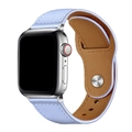 Light purple leather magnetic link watch strap with brown interior for smartwatches - 20mm / Pink