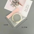 Sacchetto gioielli in EVA rosa smerigliato 11,7x11cm con chiusura traslucida per bracciali - 11.7x11cm Smerigliato