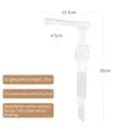White 15CC syrup dispenser pump head for thick sauces with 29cm suction tube - 15cc Universal Long Pump Head for Plastic/Glass