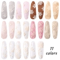 Detailed grid of embroidered floral hair clips in eleven elegant colors for girls - Mixed Colors / 11 Pack