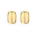 Boucles d'oreilles rectangulaires minimalistes en plaqué or avec finition métal polie - Rectangulaire lisse doré (42903)