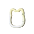 Cat shaped spring buckle in yellow gradient finish for DIY keychain accessories - Gradient Yellow