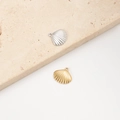 DIY stainless steel shell pendant charms in silver and gold finish for summer jewelry - Stainless Steel (Silver Color) / Shell Style (3#)
