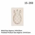 White pineapple shaped silicone mold for DIY crafts and baking, 4x6x0.8cm size - Pineapple (Gray)