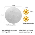 Silicone flower mold for daisy candles including detailed dimensions and product weight - Mini Sun Flower F449
