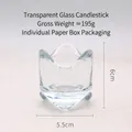 Minimalist crown wave transparent glass candle holder for romantic table decor - Curvy Glass Candle Cup
