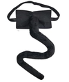Queue de chat en peluche noire avec ceinture élastique pour cosplay et fête Halloween - Longue Queue de Chat en Peluche Noire